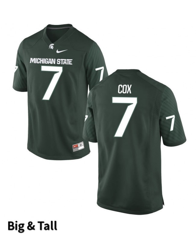 Men's Michigan State Spartans #7 Demetrious Cox NCAA Nike Authentic Green Big & Tall College Stitched Football Jersey SY41A41QE